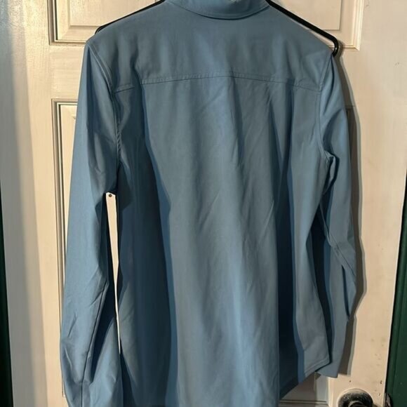 Eddie Bauer Womens Light Blue Flexion Lightweight Shirt M 4-Way Stretch FreeDry - Picture 5 of 8